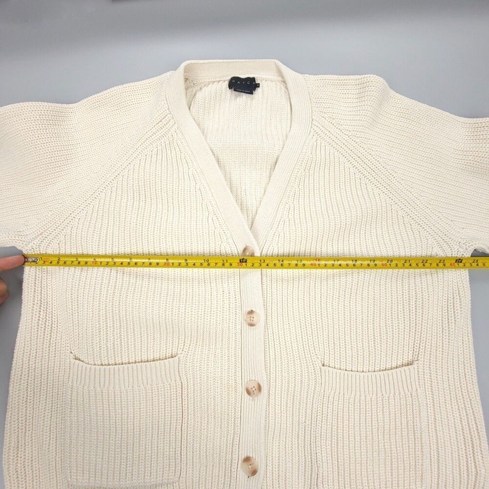NEW Hatch Cotton Marlow Cardigan Button Down Knit Fisherman Sweater Maternity XL - Picture 4 of 6